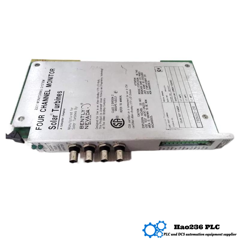 Bently Nevada 132419-01 190662-28 4-Channel Monitor for Solar Turbines 3500 Series