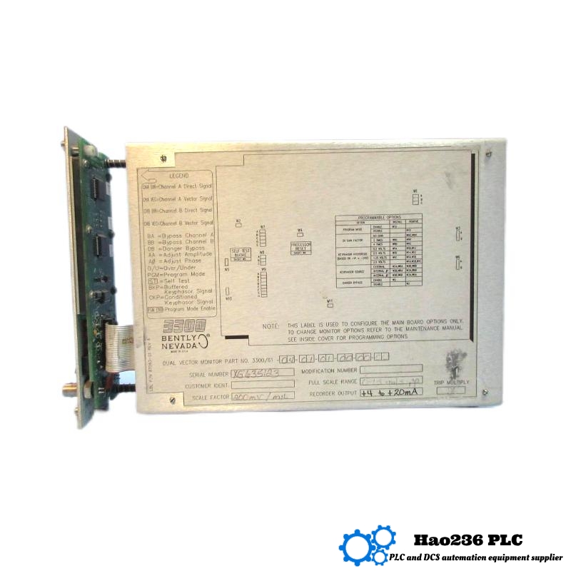 Bently Nevada 3300/61-04-01-01-00-00-00 Dual-Vector Display Unit