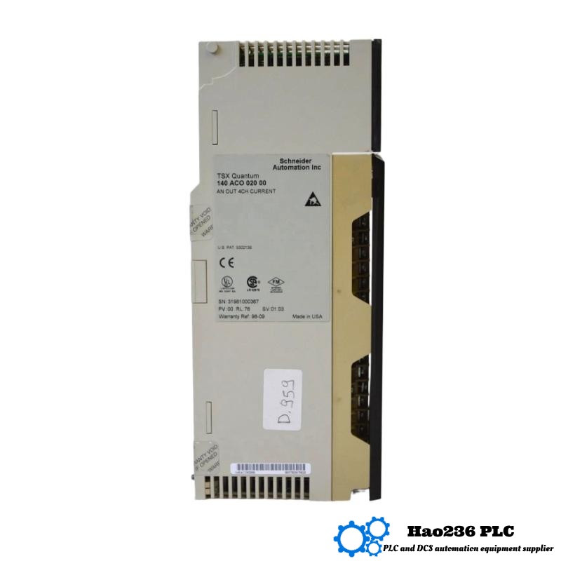 Schneider 140 ACO 020 00 Analog Output Module Modicon Quantum series