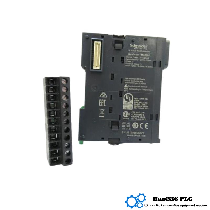 Schneider TM3AQ4 4-Channel Analog Output Module Modicon TM3 Series