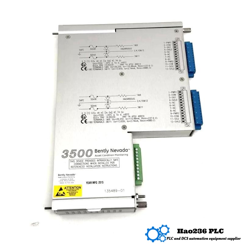 Bently Nevada 3500/40 176449-01+135489-04 Proximitor Monitor Module