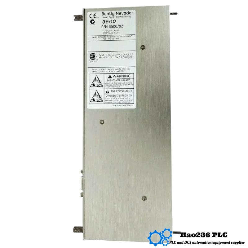 Bently Nevada 3500/92 136188-02 Ethernet/RS232 Modbus I/O Module