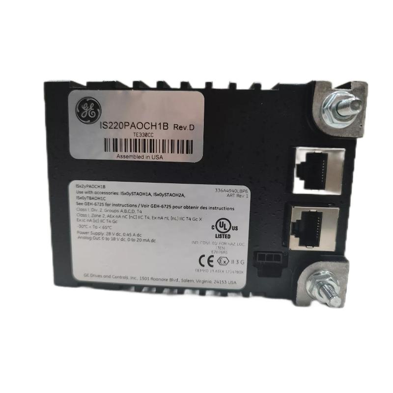 GE Fanuc General Electric IS220PAOCH1B Analog Output Module I/O Pack Mark VIe Industrial Control PLC Module