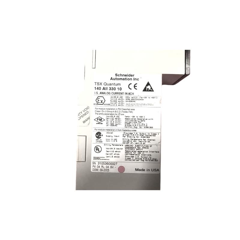 Schneider Electric 140AII33010 Intrinsically Safe Temperature Input Module Modicon Quantum