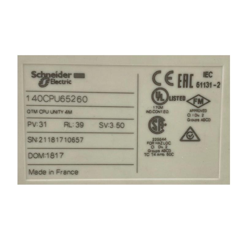 Schneider Electric 140CPU65260 Unity processor Modicon Quantum