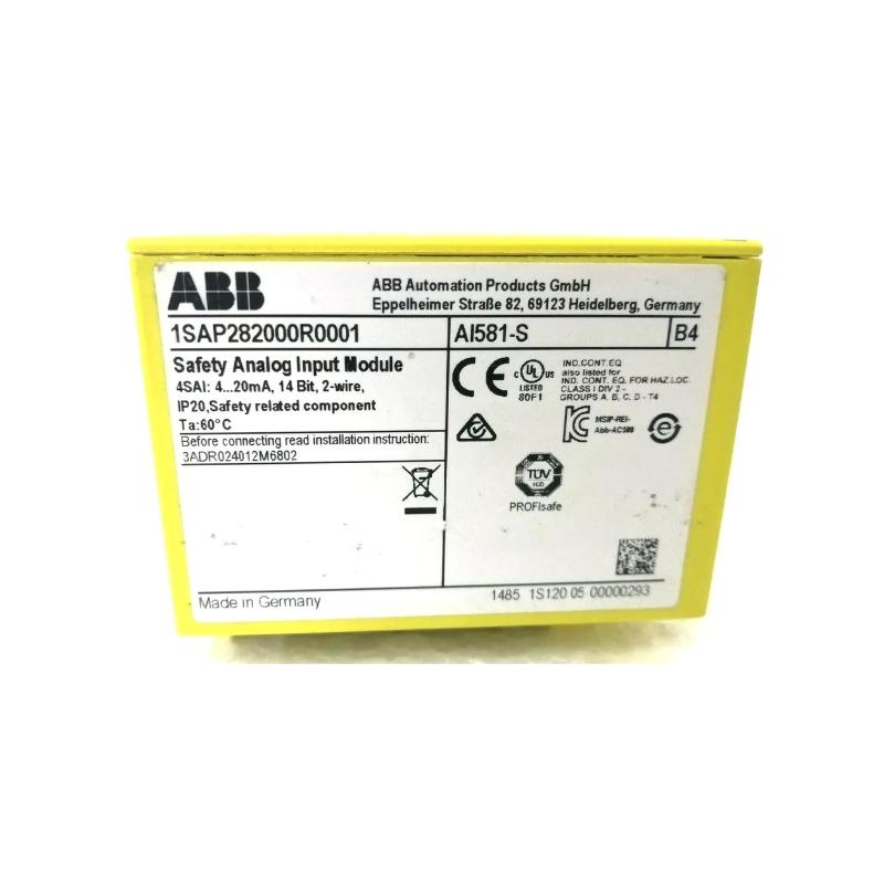 ABB AI581-S/AI581-S-XC 1SAP282000R0001 Safety Analog Input Module