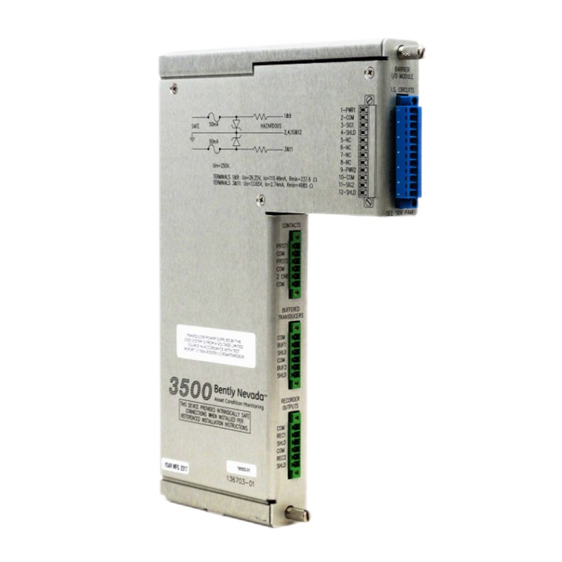 Bently Nevada 3500/50 136703-01 Discrete Internally Isolated I/O Modules