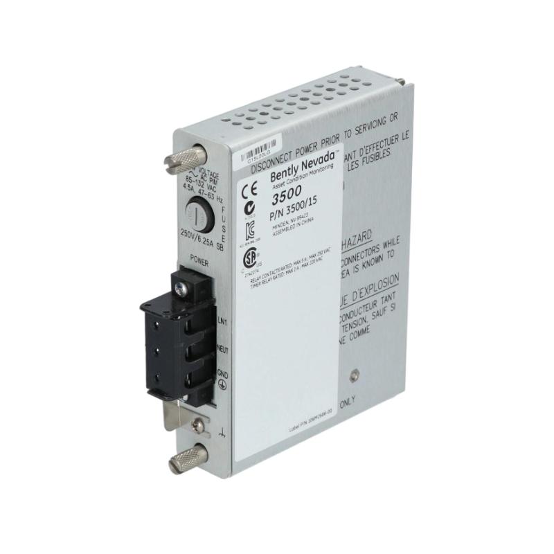 Bently Nevada 3500/15 125840-01 DC Power Module + I/O Module