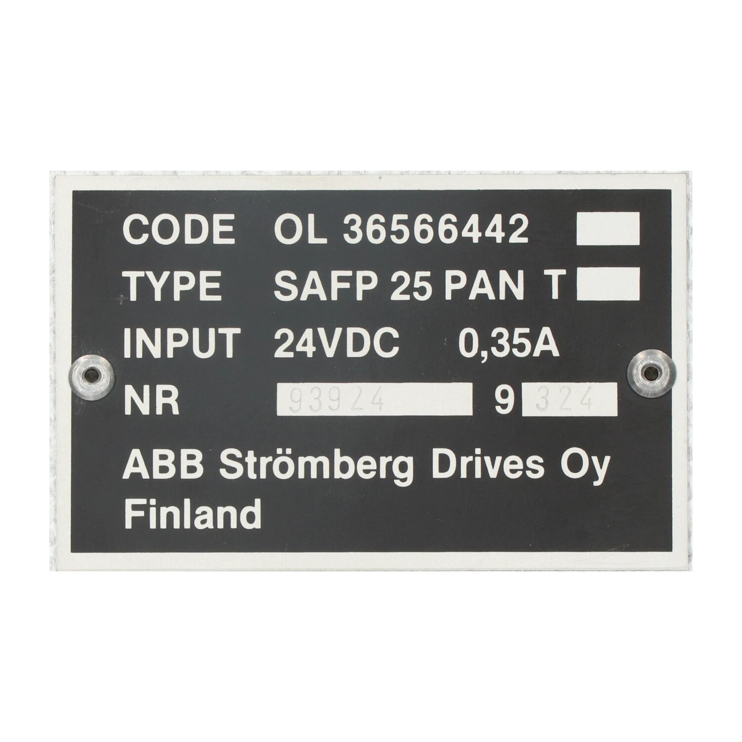 ABB SAFP 25 PAN T/SAFP25PANT 36566442 Operator Panel Used UMP