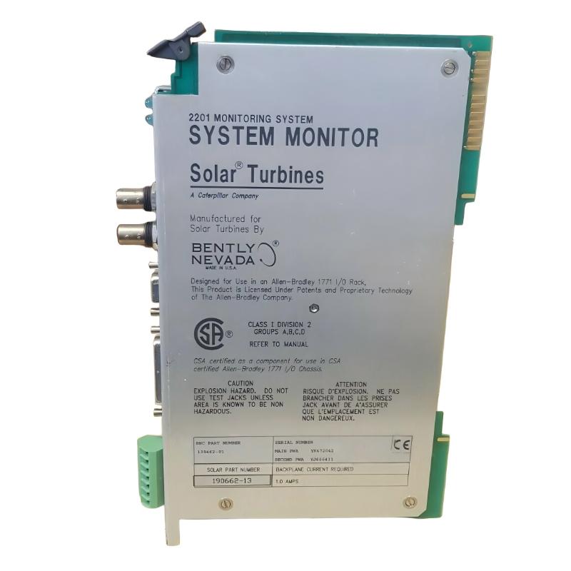 Bently Nevada 135462-01 190662-13 2-Channel Monitor Solar Turbine