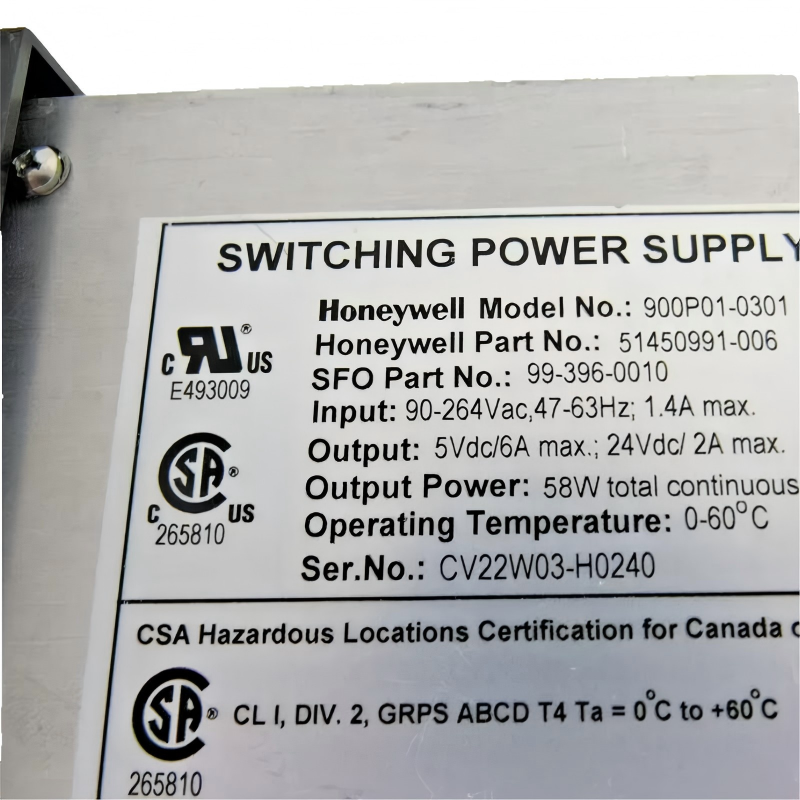Honeywell 900P01-0301	HC900 Power Supply