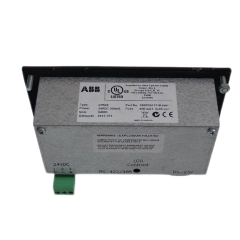 ABB CP502 1SBP260190R1001-A Wind Turbine Control Panel