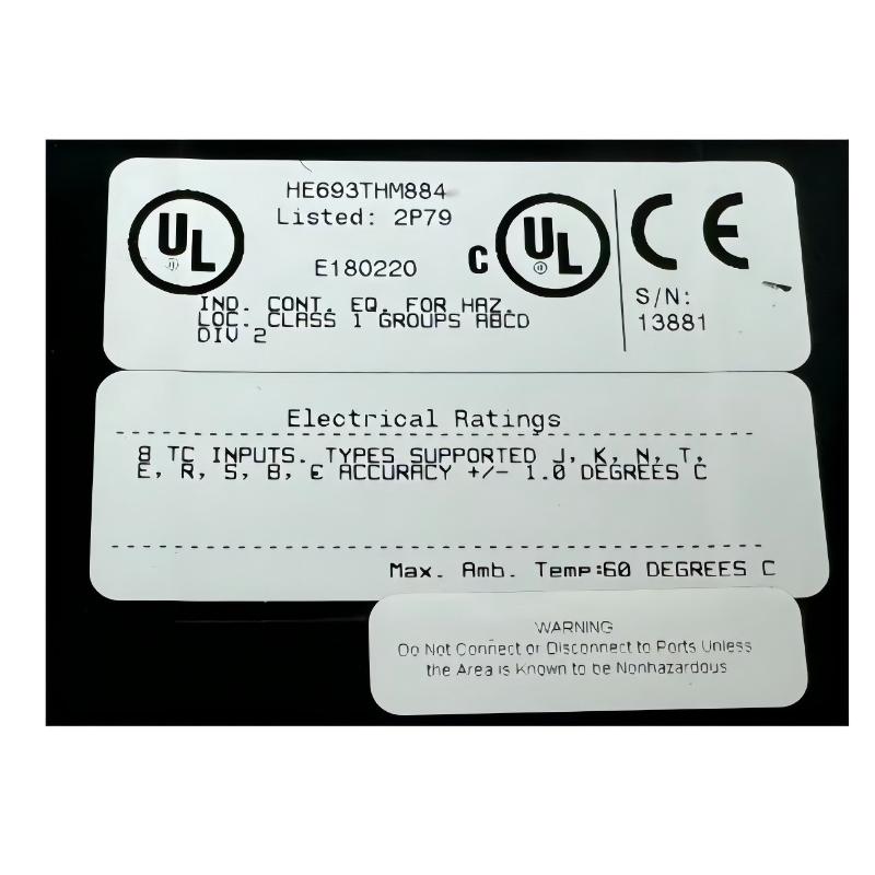 GE HE693THM884 Thermocouple Input Module