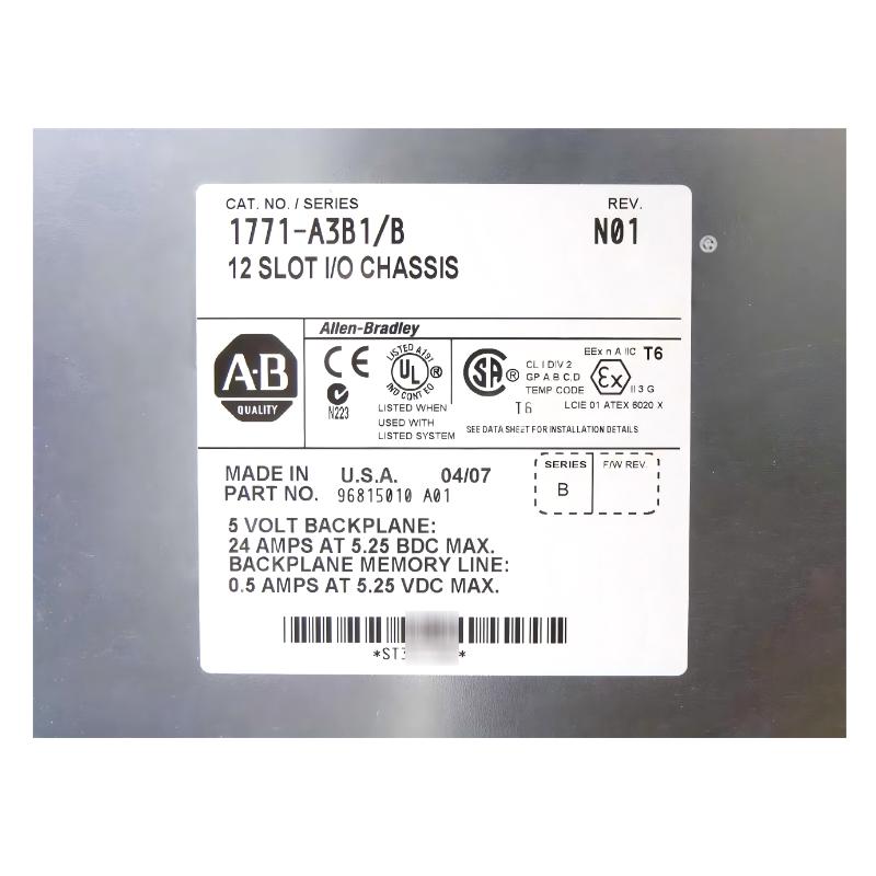 Allen-Bradley 1771-A3B1 12-Slot I/O Chassis