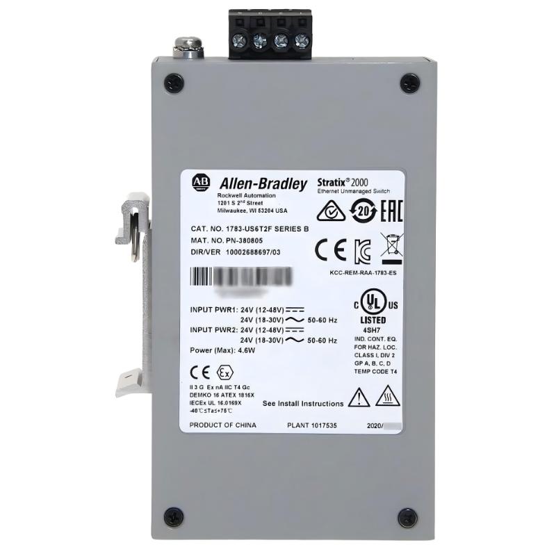 Allen Bradley 1783-US6T2F Stratix 2000 Unmanaged Ethernet Switch