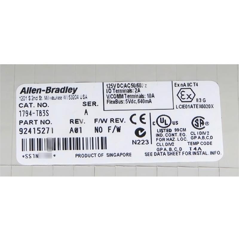 Allen Bradley 1794-TB3S ControlNet Flex I/O Adapter Module