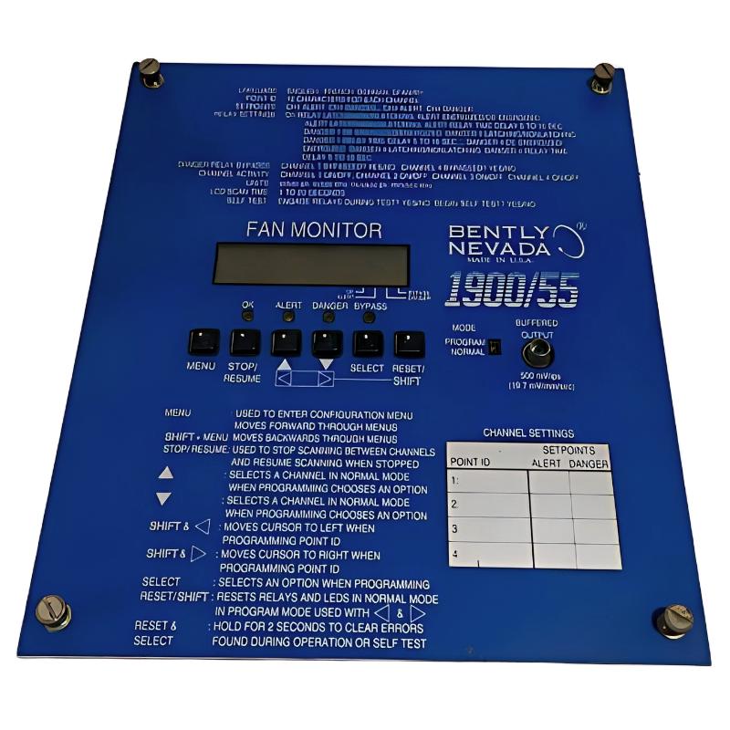 Bently Nevada 1900/55-02-01-01-00 Fan Monitor