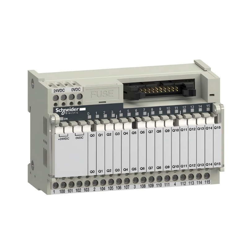 Schneider ABE7R16T111 Base With Plug-In Electromechanical Relay