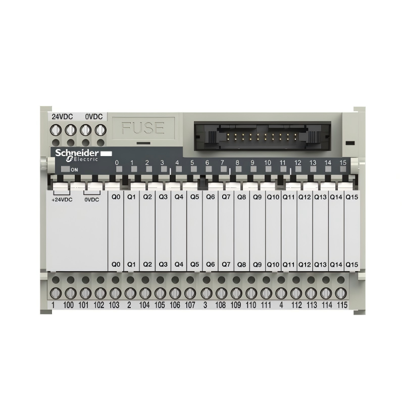 Schneider ABE7R16T111 Base With Plug-In Electromechanical Relay