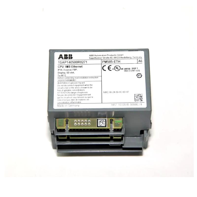 ABB PM585-ETH 1SAP140500R0271 CPU Programmable Logic Controller