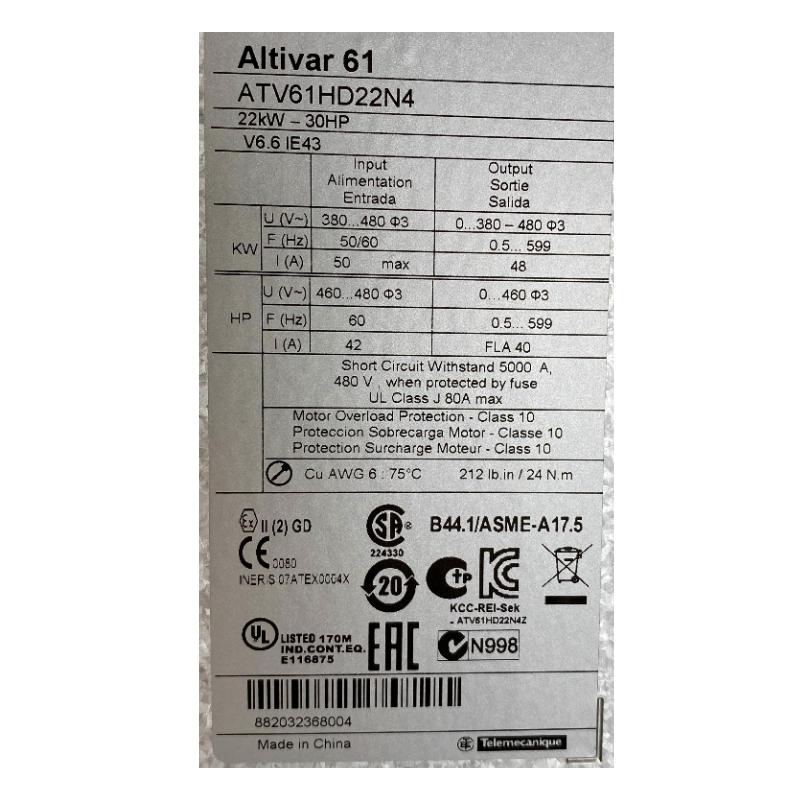 Schneider ATV61HD22N4 Variable Speed Drive