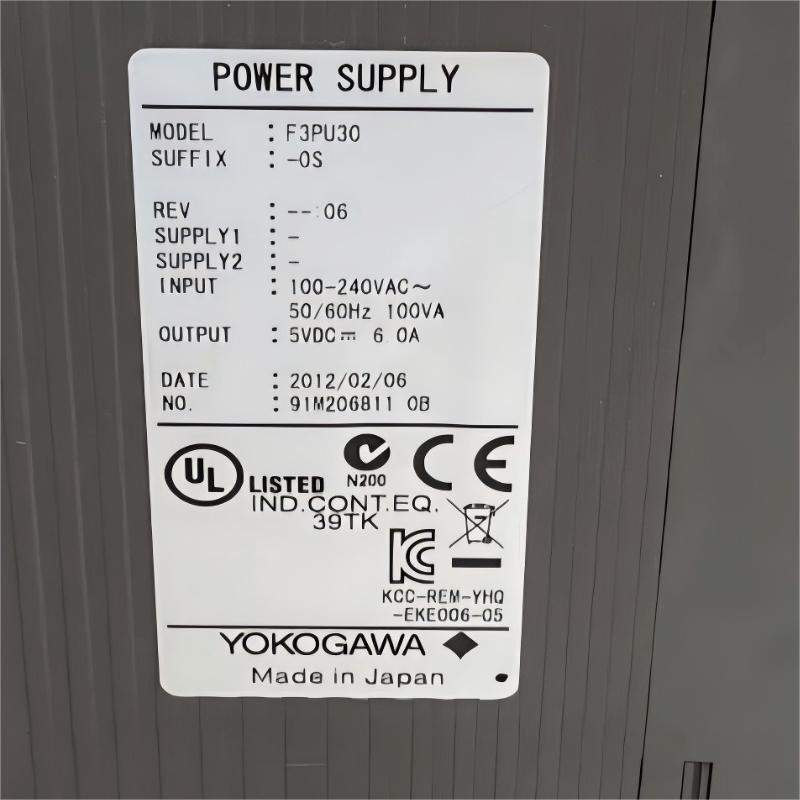 Yokogawa F3PU30-0S Power Supply