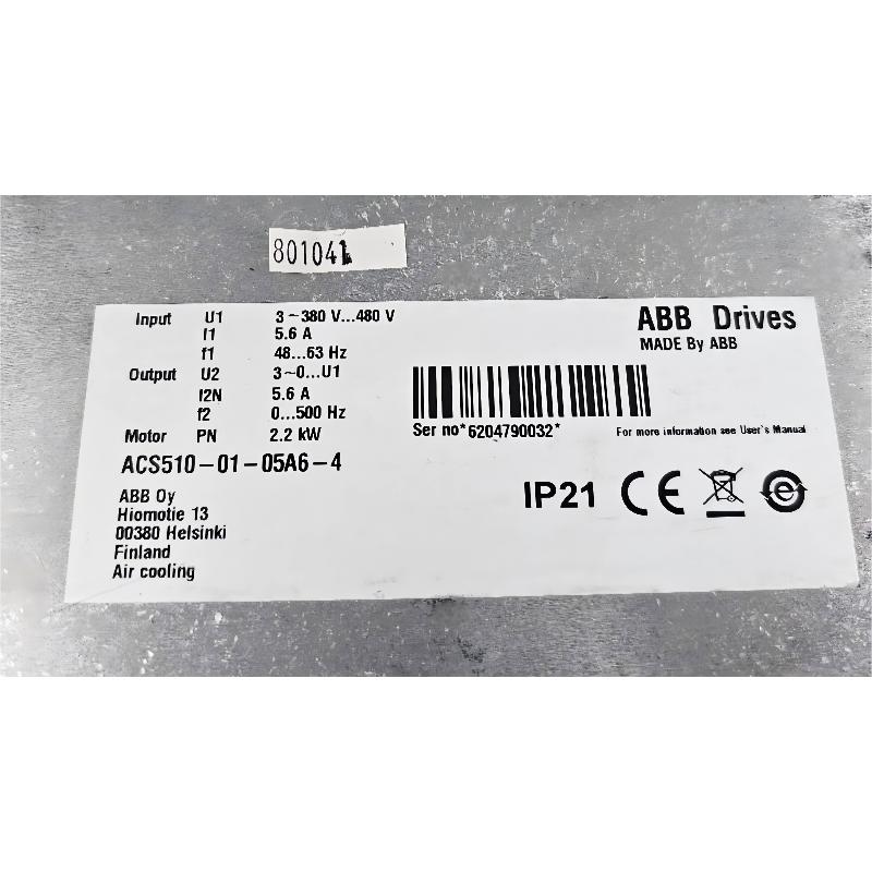ABB ACS510-01-05A6-4	3ABD00015743-D Frequency Converter
