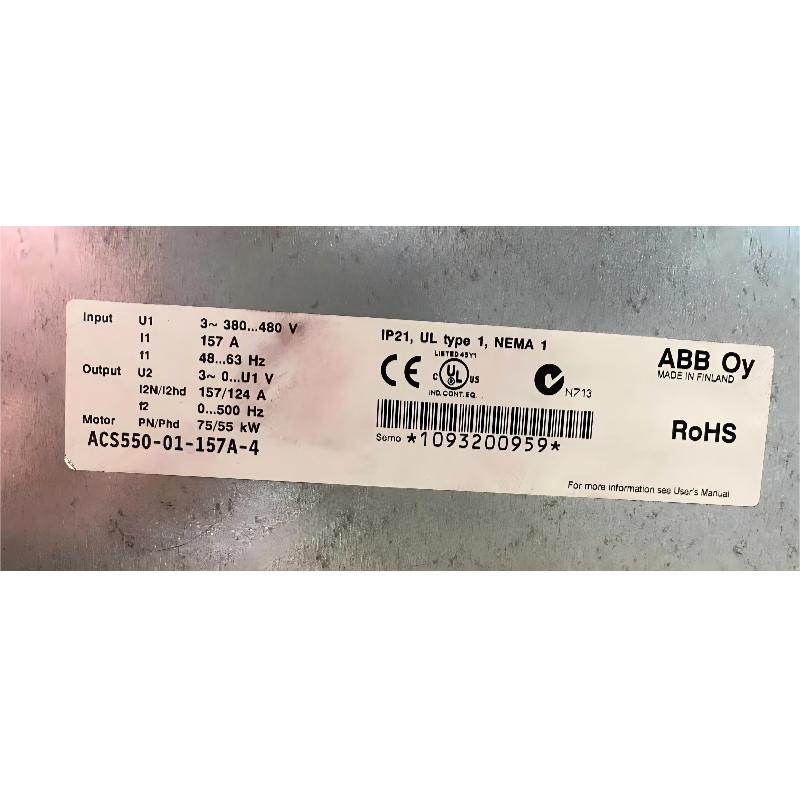 ABB ACS550-01-157A-4	3ABD64726820 Frequency Converter