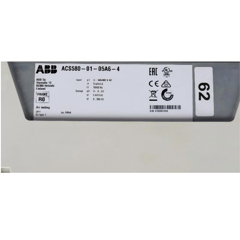 ABB ACS580-01-05A6-4	3AUA0000080489 Frequency Converter