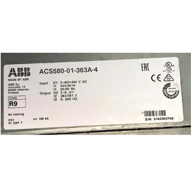 ABB ACS580-01-363A-4	3ABD00037932-D Frequency Converter