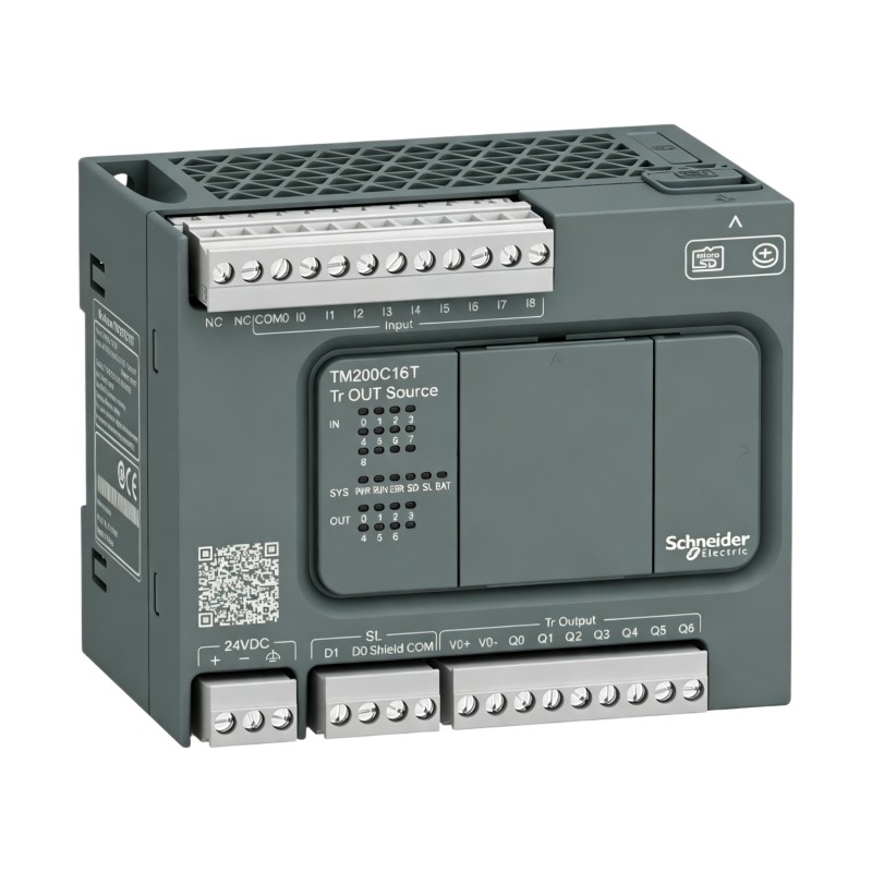 Schneider TM200C16T Controller M200 16I/O transistor Source