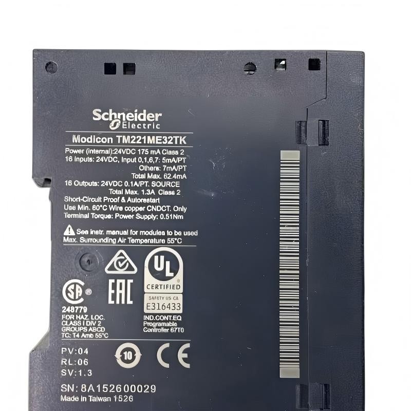 Schneider TM221M32TK	Modicon M221 Logic Controller