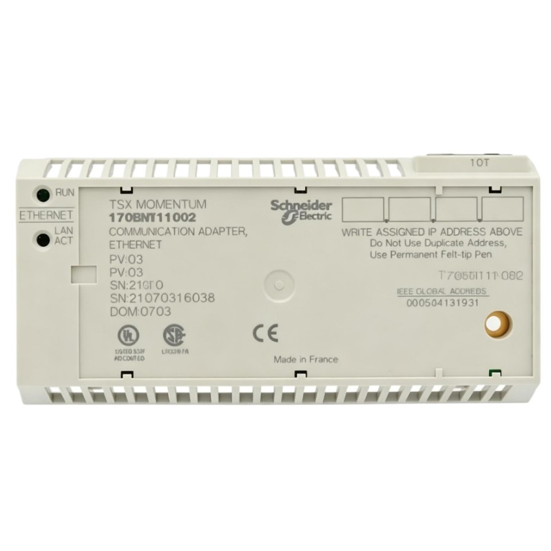 Schneider 170ENT11002 Ethernet TCP/IP Communication Adapter