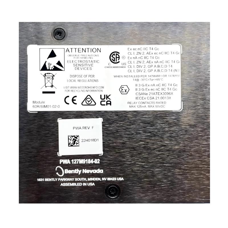 Bently Nevada 60R/SIM01 Orbit 60 Series System Interface Module