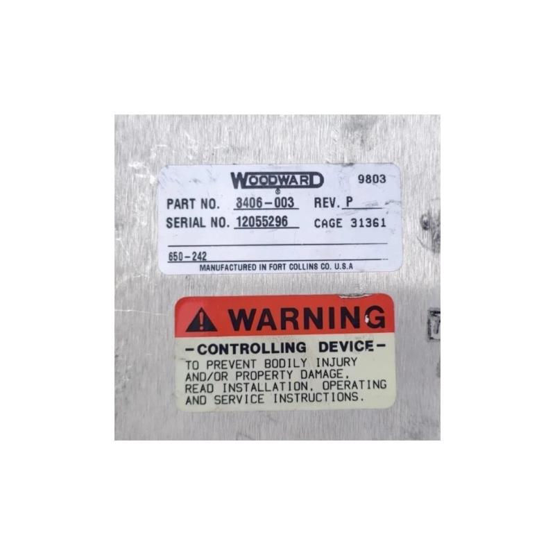 Woodward 8406-003 Operator Interface
