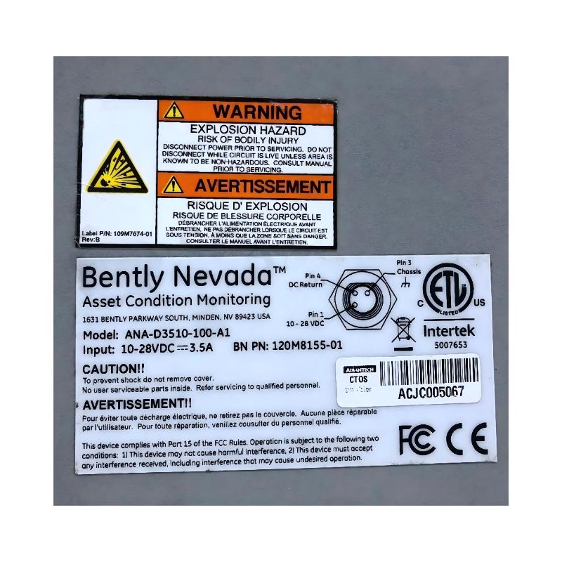 Bently Nevada ANA-D3510-100-A1 Advantech 10-inch Display