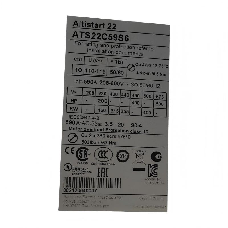 Schneider ATS22C59S6 Soft Starter