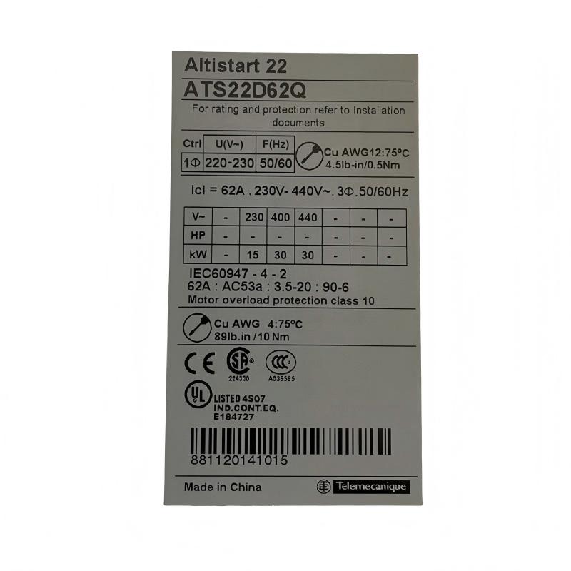 Schneider ATS22D62Q Soft Starter