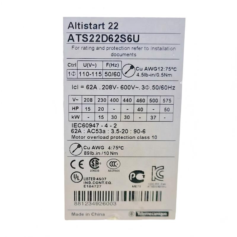 Schneider ATS22D62S6U Soft Starter