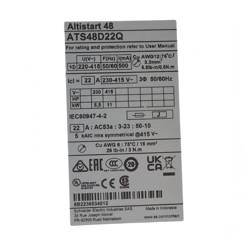 Schneider ATS48D22Q Soft Starter