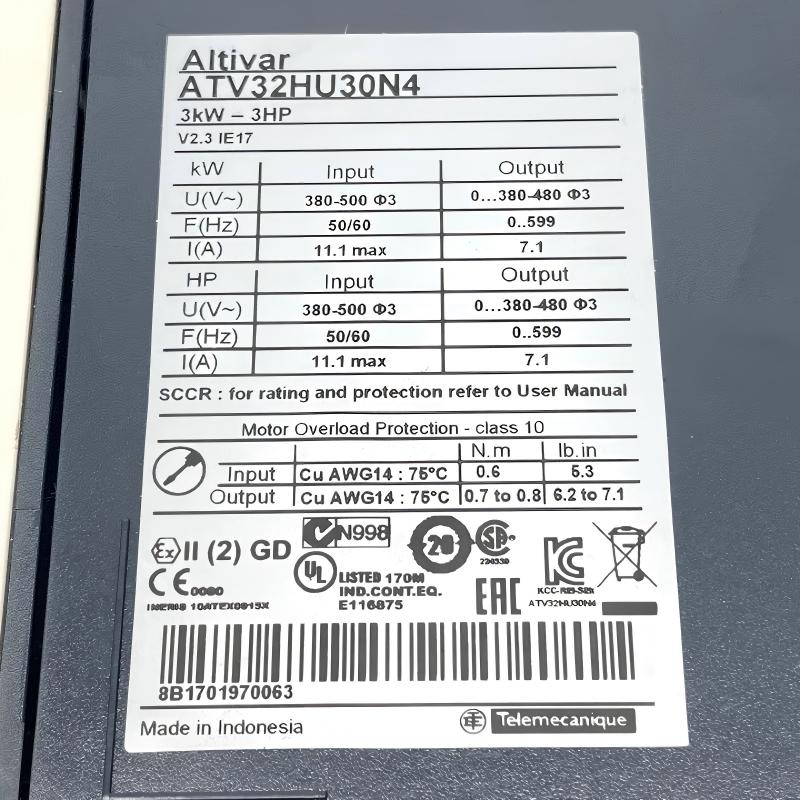 Schneider ATV32HU30N4 Transmission Drive