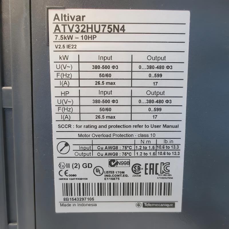 Schneider ATV32HU75N4 Variable Speed ​​Drive