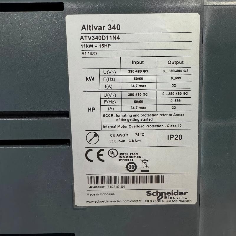 Schneider ATV340D11N4 Variable Speed ​​Drive