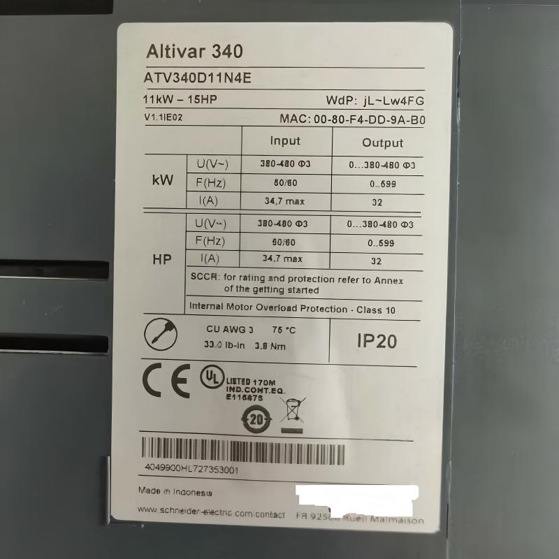 Schneider ATV340D11N4E Variable Speed ​​Drive