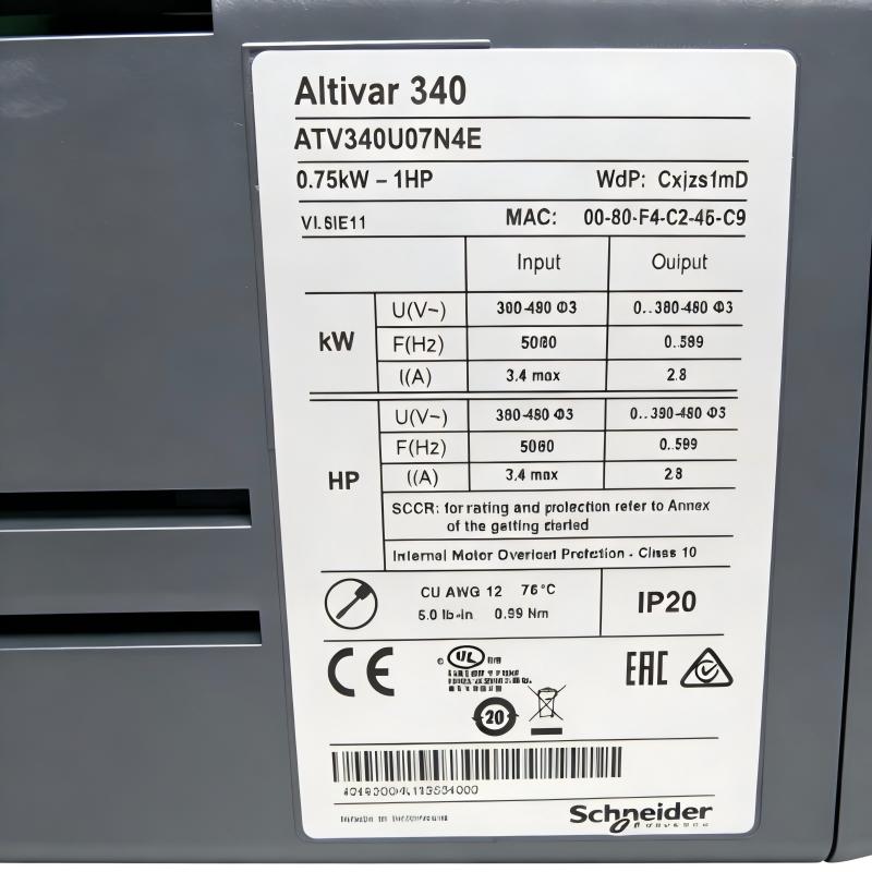 Schneider ATV340U07N4E Variable Speed ​​Drive
