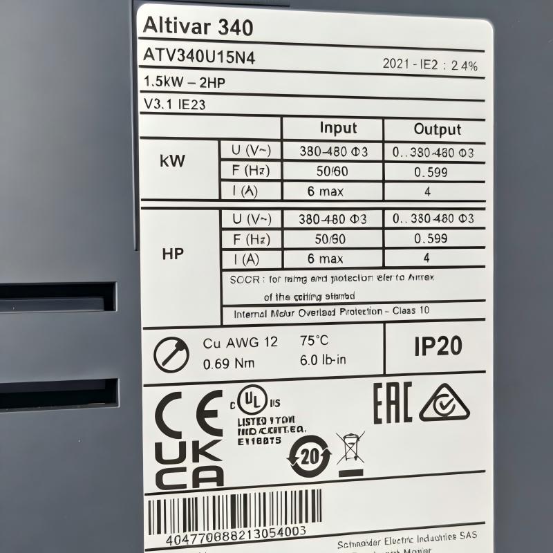 Schneider ATV340U15N4 Variable Speed ​​Drive