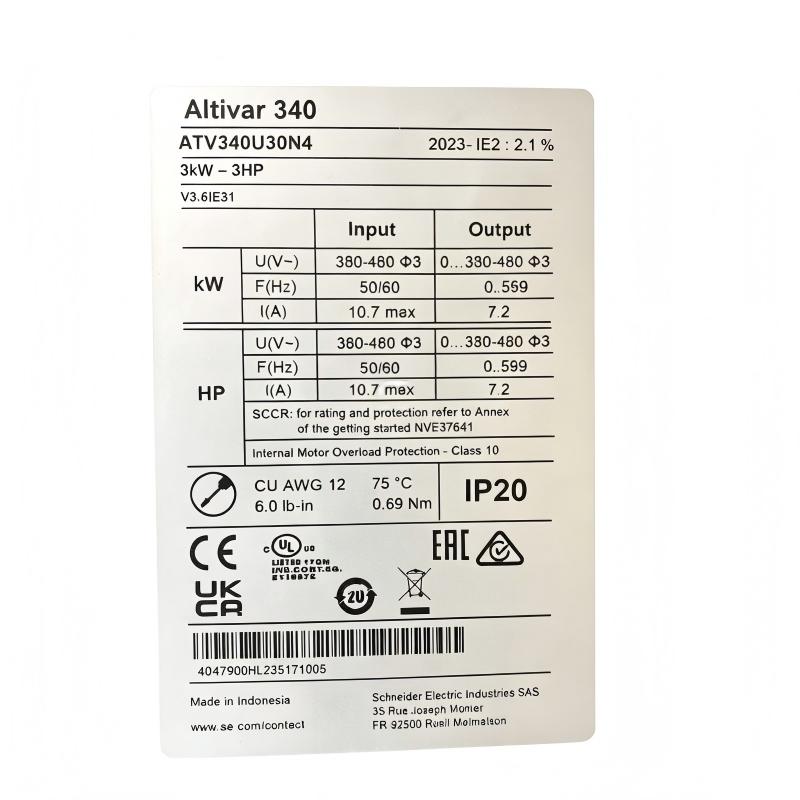 Schneider ATV340U30N4 Variable Speed ​​Drive