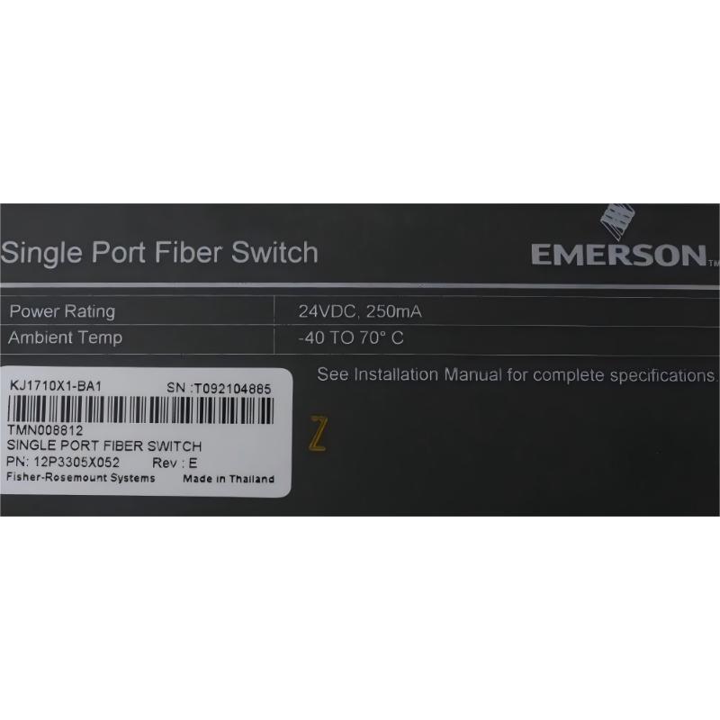 Emerson KJ1710X1-BA1 Fiber Optic Switch