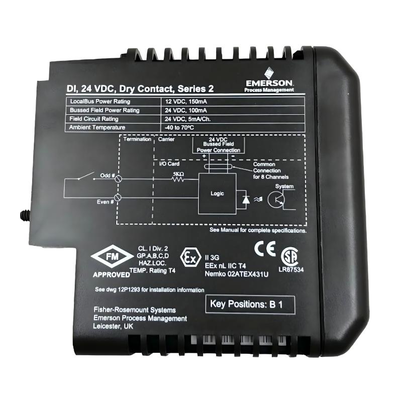 Emerson KJ3008X1-BA1 Sequence of Events (SOE) Input Card