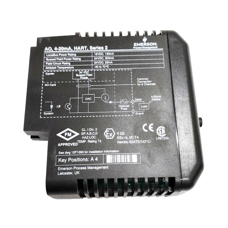 Emerson KJ3221X1-BA1 12P2531X122 DeltaV System Analog Output Module